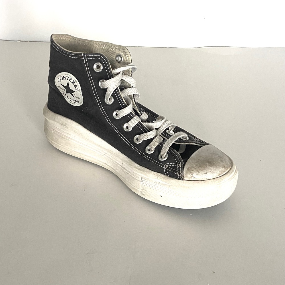 Converse Chuck Taylor All Star Move Black Platform High Top Sneakers Womens 9
